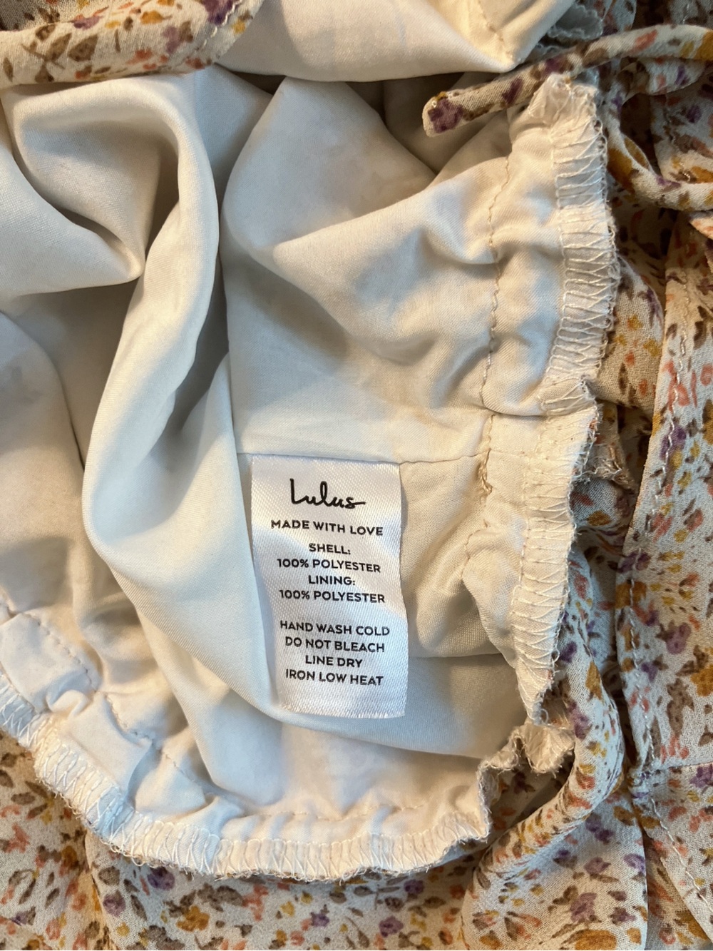 LULU’s Bell-Sleeve Floral V-Neck Peplum Wrap Blouse Shirt Top Cropped Medium - Picture 9 of 12